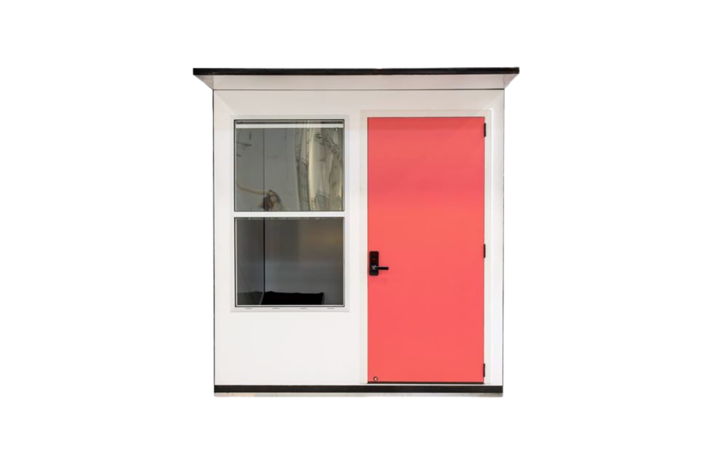 Front elevation of the Sanctuary Sleep 1 unit: one security window and a solid entry door
