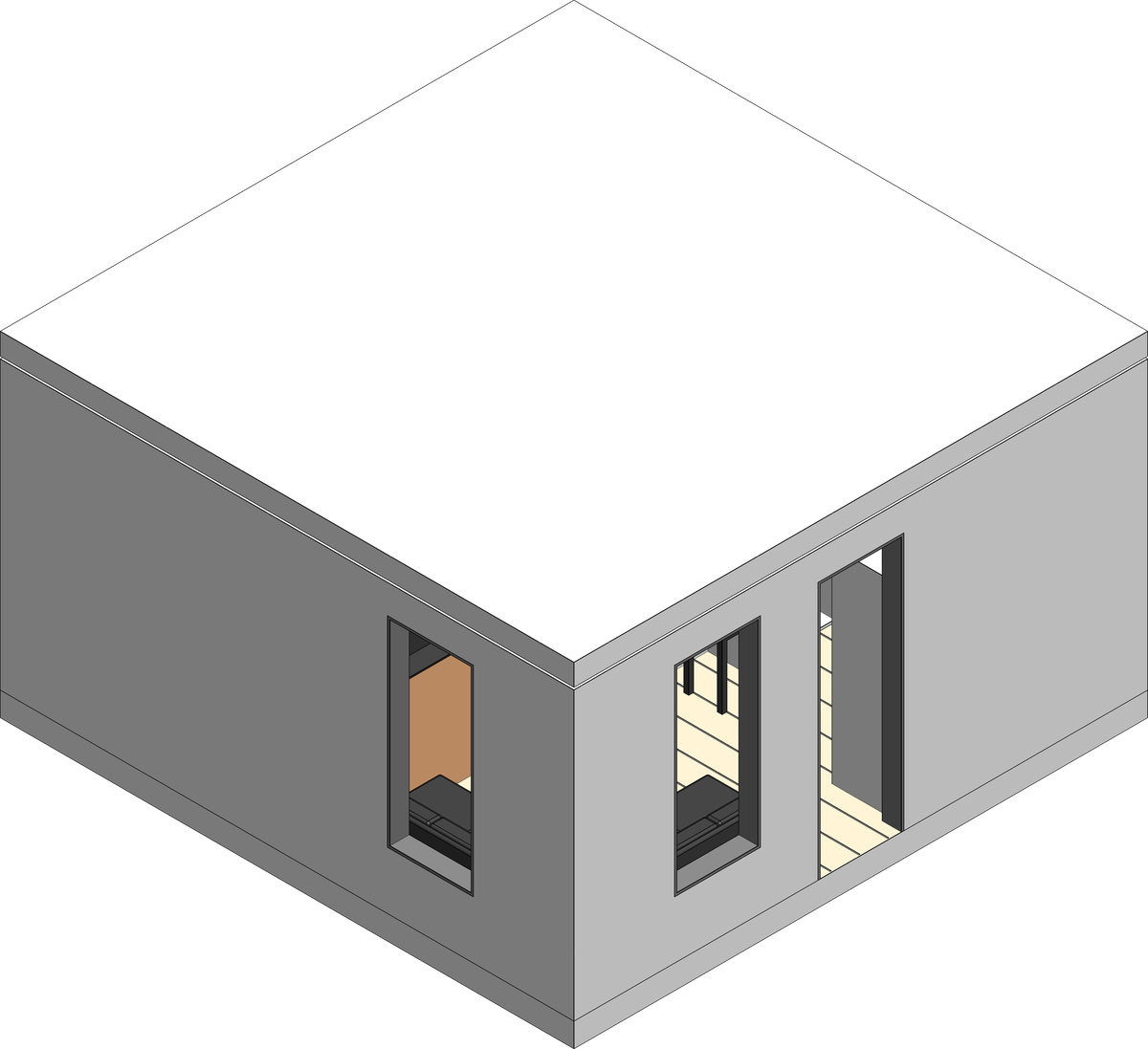 Boxabl 20' × 20' room — 400 sq ft studio casita