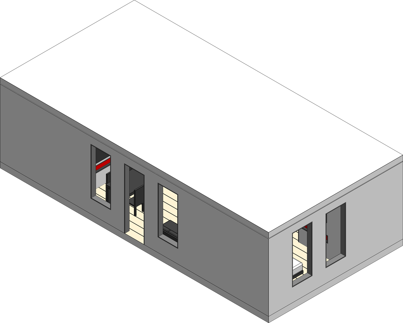 Boxabl 20' × 40' room — 800 sq ft 2 bed / 1 bath casita